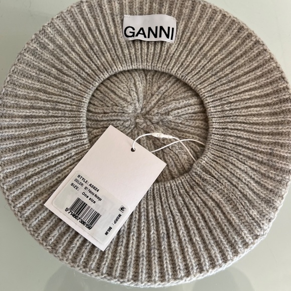 GANNI Beret Paloma Melange Beret - Picture 5 of 8